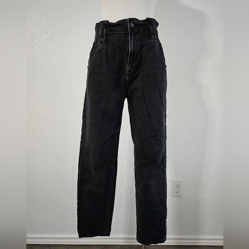 Black American Eagle Stretch Mom Jeans
